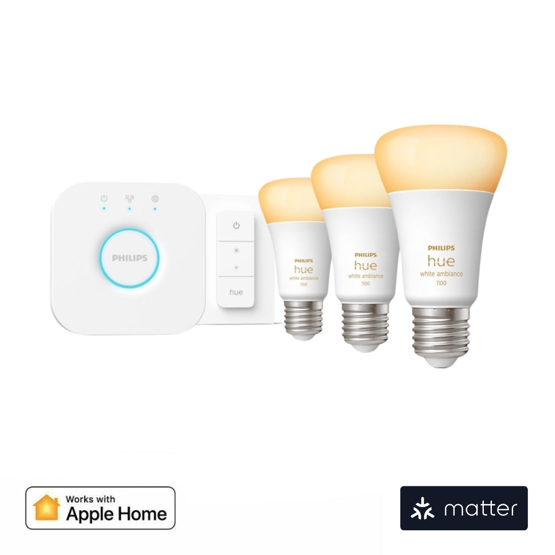 Viedais Apgaismojuma Komplekts Philips Hue 3xWhite Ambiance E27 - Burzmart.lv