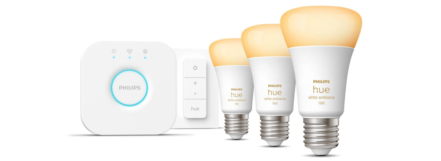 Viedais Apgaismojuma Komplekts Philips Hue 3xWhite Ambiance E27 - Burzmart.lv