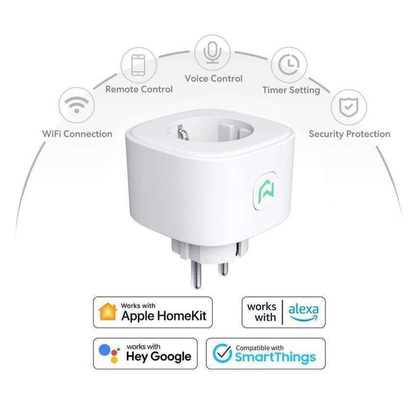 Viedā Wi-Fi Kontaktligzda Meross - Burzmart.lv