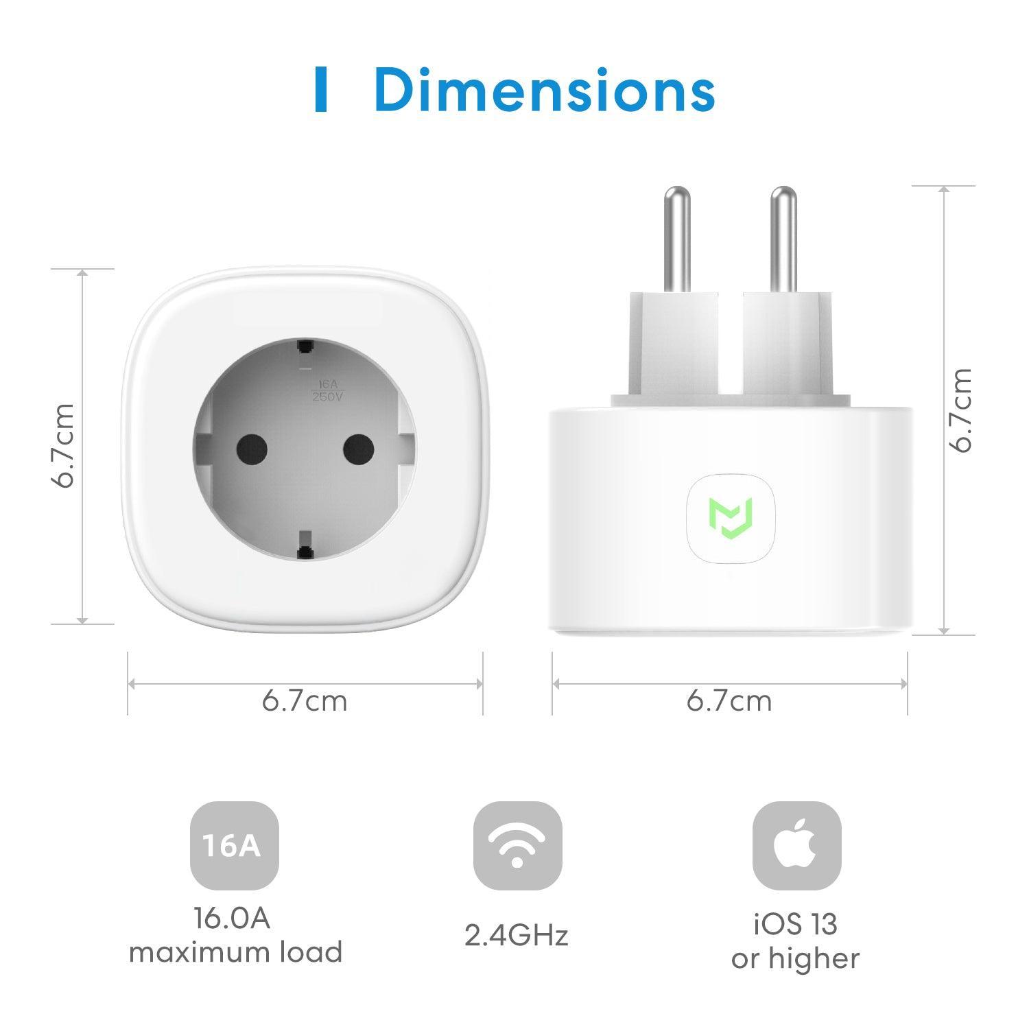 Viedā Wi-Fi Kontaktligzda Meross - Burzmart.lv