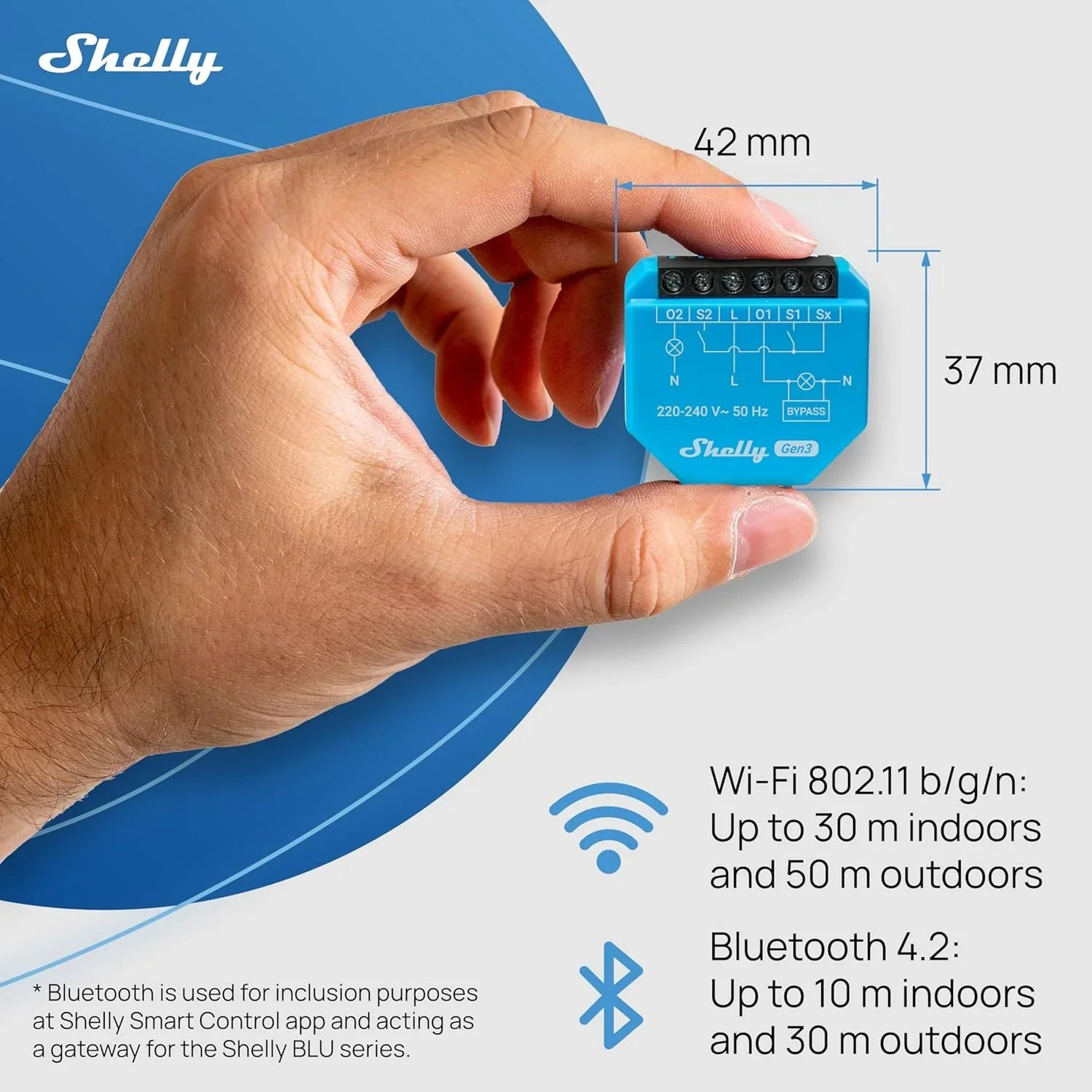 Viedais Relejs Shelly 2L Gen3 Matter (No neutral) - Burzmart.lv