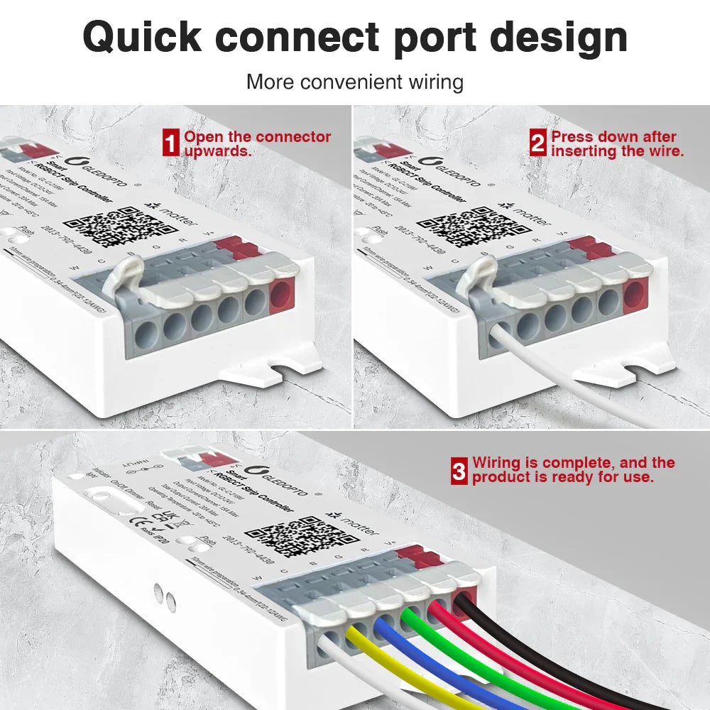 Viedais RGBCCT LED kontrolieris Gledopto Matter - Burzmart.lv