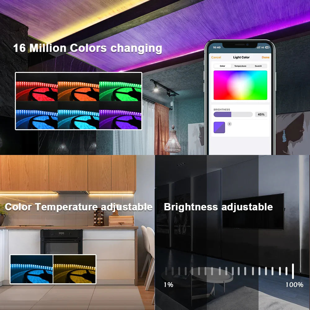 Viedais RGBCCT LED kontrolieris Gledopto Matter - Burzmart.lv